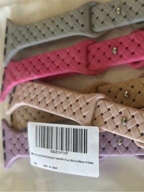 Amazon Woven Silicone Watch Straps in Pink, Lavender, Gray, Nude